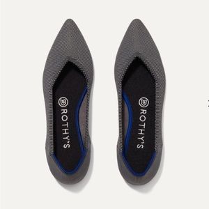 Rothy’s The Point Flats in Cloud Grey Birdseye with Extra Insoles ☁️